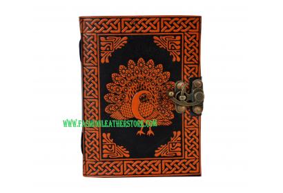 Peacock Handmade Leather Journal Blank Book Celtic Leather Journal Dairy Organizer Planner Book 